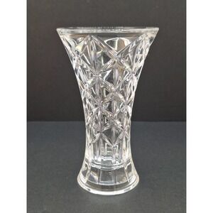 Vintage Clear Glass Vase Unknown Pattern and‎ Maker 5 1/2" High